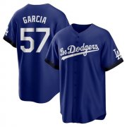 Cheap Men's Los Angeles Dodgers #57 Luis Garcia Royal City Connect Cool Base With Patch Stitched Baseball Jersey