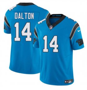Men\'s Carolina Panthers #14 Andy Dalton Blue 2024 F.U.S.E. Vapor Limited Stitched Football Jersey
