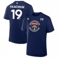Men's Florida Panthers #19 Matthew Tkachuk Navy 2025 Stanley Cup Final Pro Name & Number T-Shirt Cheap