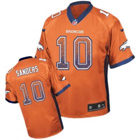 Wholesale Cheap Nike Broncos #10 Emmanuel Sanders Orange Team Color Men\'s Stitched NFL Elite Drift Fashion Jersey