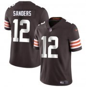 Cheap Men's Cleveland Browns #12 Shedeur Sanders Brown 2025 Vapor Limited Football Stitched Jersey