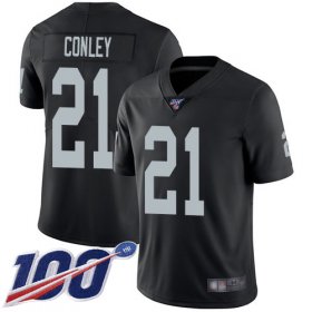Wholesale Cheap Nike Raiders #21 Gareon Conley Black Team Color Men\'s Stitched NFL 100th Season Vapor Limited Jersey