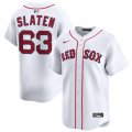 Cheap Men's Boston Red Sox #63 Justin Slaten White 2025 Home Limited Stitched Baseball Jersey