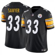 Cheap Men's Pittsburgh Steelers #33 Jack Sawyer Black 2025 Draft F.U.S.E. Vapor Limited Football Stitched Jersey