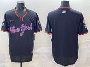 Cheap Men's New York Mets Blank Black 2025 Spring Training Stitched Baseball Jersey