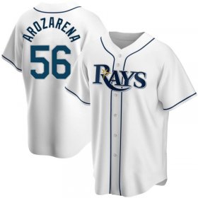 Wholesale Cheap Men\'s Tampa Bay Rays Replica #56 Randy Arozarena White Home Nike Jersey