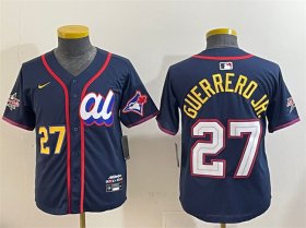Cheap Youth American League #27 Vladimir Guerrero Jr. Navy 2025 All-Star Edition Limited Stitched Baseball Jersey