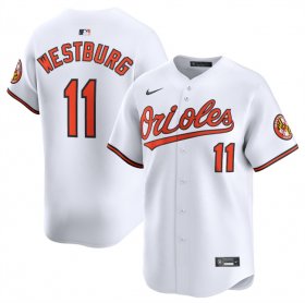 Men\'s Baltimore Orioles #11 Jordan Westburg White 2025 Home Limited Cool Base Stitched Baseball Jersey