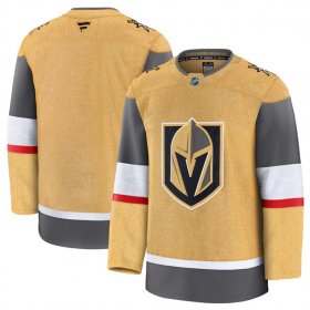 Men\'s Vegas Golden Knights Blank Gold 2024-25 Home Stitched Hockey Jersey