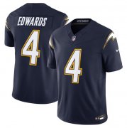 Cheap Men's Los Angeles Chargers #4 Taylor Heinicke Navy 2025 F.U.S.E. Alternate Vapor Limited Football Stitched Jersey