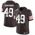 Cheap Men's Cleveland Browns #49 Carson Schwesinger Brown 2025 Vapor Limited Football Stitched Jersey