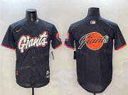 Cheap Men's San Francisco Giants Team Big Logo Anthracite 2025 City Connect Limited Stitched Baseball Jersey