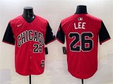 Cheap Men's Chicago White Sox #26 Korey Lee Red Black 2025 City Connect Limited Stitched Baseball Jersey