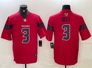 Cheap Men's Houston Texans #3 Tank Dell Red Vapor Untouchable Stitched Football Jersey