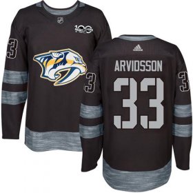 Wholesale Cheap Adidas Predators #33 Viktor Arvidsson Black 1917-2017 100th Anniversary Stitched NHL Jersey