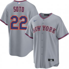 Men\'s New York Mets #22 Juan Soto Gray 2025 Limited Stitched Baseball Jersey Cheap