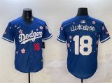 Men's Los Angeles Dodgers #18 Yoshinobu Yamamoto Royal 2025 Tokyo Series Limited Stitched Baseball Jersey Cheap