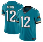Cheap Men's Jacksonville Jaguars #12 Travis Hunter Throwback 2025 Draft Vapor Untouchable Football Stitched Jersey