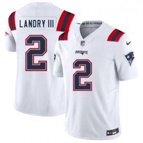 Men\'s New England Patriots #2 Harold Landry III White 2025 F.U.S.E. Vapor Limited Football Stitched Jersey Cheap