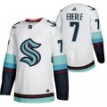 Wholesale Cheap Men's Seattle #7 Kraken Jordan Eberle 2022 Away White Jersey