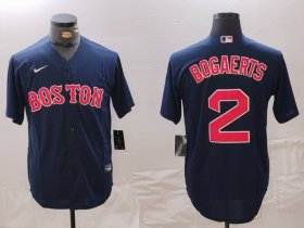 Cheap Men\'s Boston Red Sox #2 Xander Bogaerts Navy Cool Base Stitched Jersey