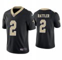 Men's New Orleans Saints #2 Spencer Rattler Black 2025 Vapor Limited Football Stitched Jersey Cheap