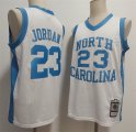 Cheap Men's North Carolina Tar Heels #23 Michael Jordan White Throwback Stitched Jersey