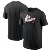 Cheap Men's San Francisco Giants Black 2025 City Connect Wordmark T-Shirt
