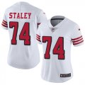 Wholesale Cheap Nike 49ers #74 Joe Staley White Rush Women's Stitched NFL Vapor Untouchable Limited Jersey