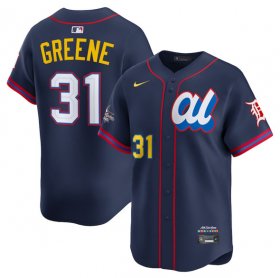Cheap Men\'s American League #31 Riley Greene Navy 2025 All-Star Edition Limited Stitched Baseball Jersey