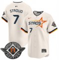 Men's Houston Astros #7 C.J. Stroud Cream 2025 City Connect Limited Stitched Baseball Jersey Cheap
