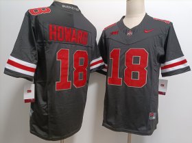 Cheap Men\'s Ohio State Buckeyes #18 Will Howard Black FUSE College Football Jersey
