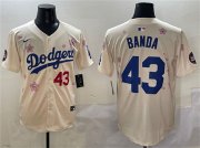 Cheap Men's Los Angeles Dodgers #43 Anthony Banda Cream 2025 Tokyo Series Limited Stitched Baseball Jersey