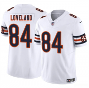 Cheap Men's Chicago Bears #84 Colston Lovelandr White 2025 Draft F.U.S.E. Vapor Untouchable Limited Football Stitched Jersey