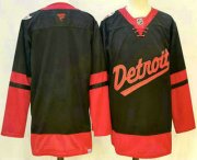 Men's Detroit Red Wings Blank Black 2025 Stadium Series Stitched Jersey Cheap