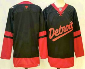 Men\'s Detroit Red Wings Blank Black 2025 Stadium Series Stitched Jersey Cheap