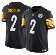 Cheap Men's Pittsburgh Steelers #2 Mason Rudolph Black 2025 F.U.S.E. Vapor Untouchable Limited Football Stitched Jersey