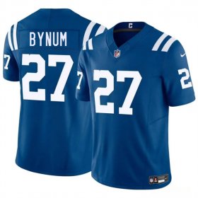 Men\'s Indianapolis Colts #27 Cam Bynuml Blue 2025 F.U.S.E. Vapor Limited Football Stitched Jersey Cheap