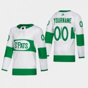 Cheap Men's Toronto Maple Leafs Custom Toronto St. Pats Road Authentic Player White Jersey