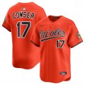 Men's Baltimore Orioles #17 Colton Cowser Orange 2025 2nd Alternate Limited Stitched Baseball Jersey