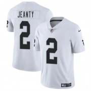 Cheap Men's Las Vegas Raiders #2 Ashton Jeanty White 2025 Draft Vapor Untouchable Limited Football Stitched Jersey