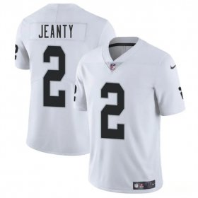 Cheap Men\'s Las Vegas Raiders #2 Ashton Jeanty White 2025 Draft Vapor Untouchable Limited Football Stitched Jersey