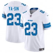 Cheap Men's Detroit Lions #23 Rock Ya-Sin White 2025 F.U.S.E. Vapor Limited Football Stitched Jersey