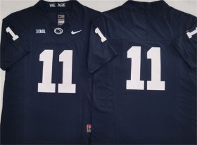 Cheap Men\'s Penn State Nittany Lions #11 Abdul Carter Navy 2024 F.U.S.E. No Name Stitched Jersey