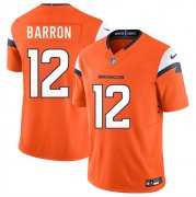 Cheap Men's Denver Broncos #12 Jahdae Barron Orange 2025 Draft F.U.S.E. Vapor Limited Football Stitched Jersey