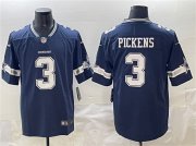 Cheap Men's Dallas Cowboys #3 George pickens Navy 2025 Vapor Untouchable Limited Football Stitched Jersey