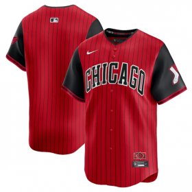 Cheap Men\'s Chicago White Sox Blank Red Black 2025 City Connect Limited Stitched Baseball Jersey