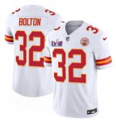 Cheap Men's Kansas City Chiefs #32 Nick Bolton White F.U.S.E. Super Bowl LVIII Patch Vapor Untouchable Limited Football Stitched Jersey