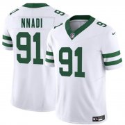Cheap Men's New York Jets #91 Derrick Nnadi White 2025 F.U.S.E. Vapor Untouchable Limited Football Stitched Jersey