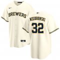 Cheap Men's Milwaukee Brewers #32 Jacob Misiorowski Cream 2025 Stitched Baseball Jersey